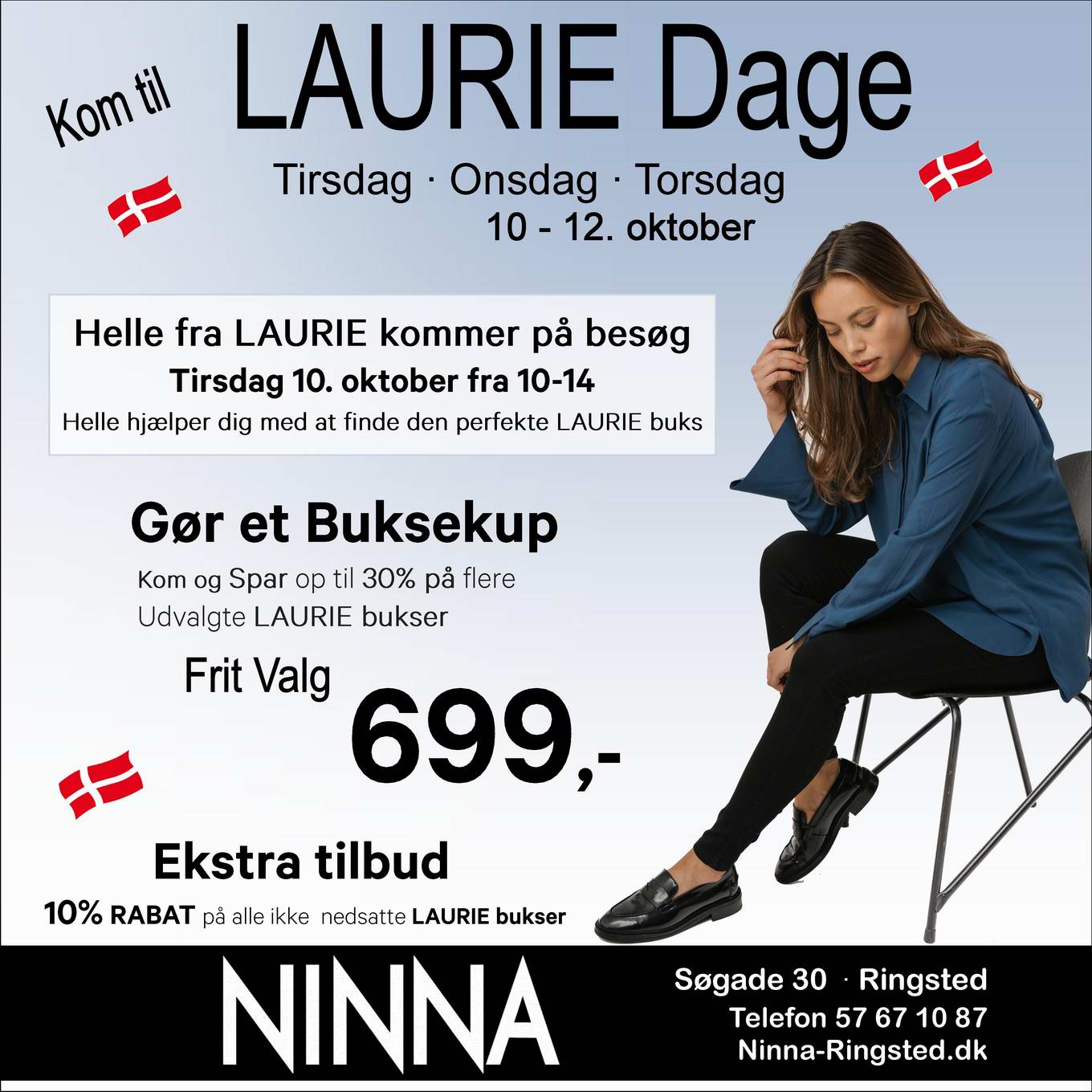 kom til Lauriedage hos NINNA i Ringsted tirsdag - torsdag 10-12 oktober